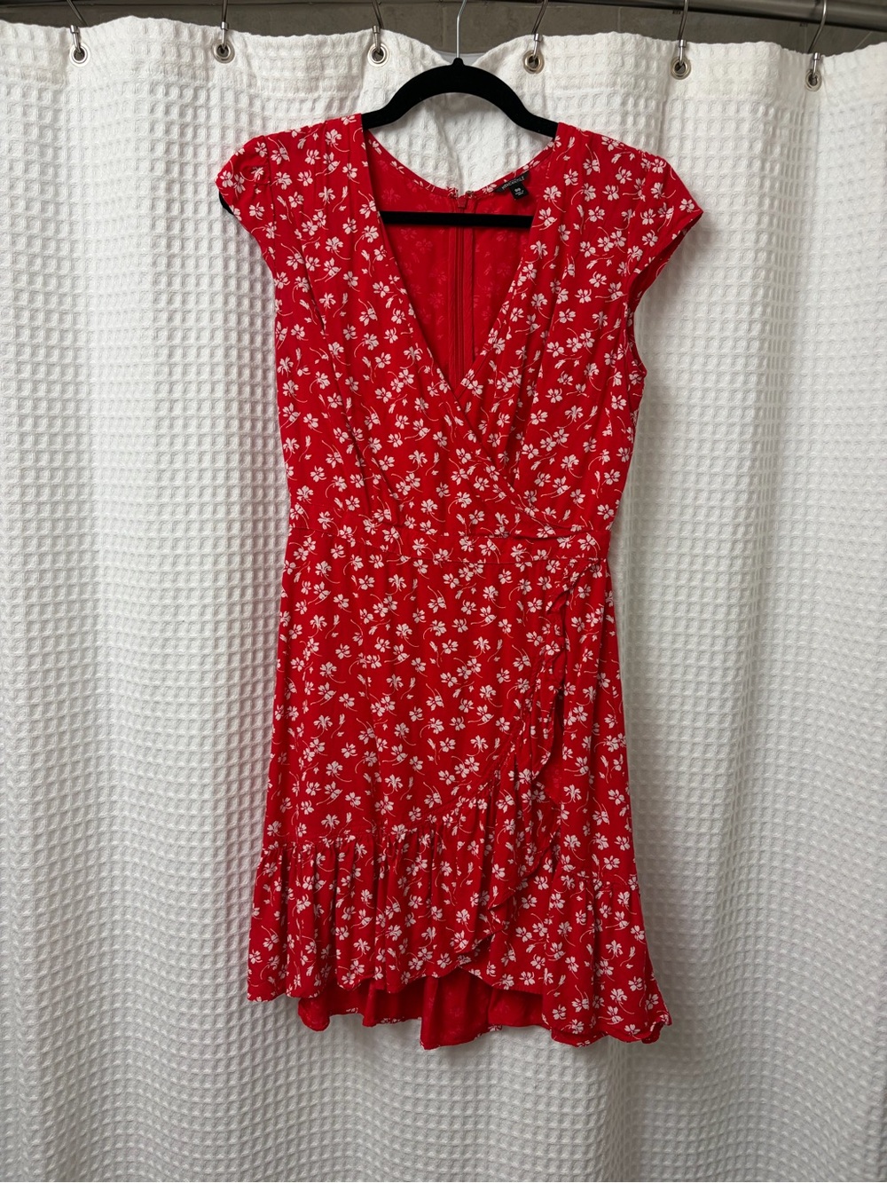 J. Crew Red Floral High-Low Dress